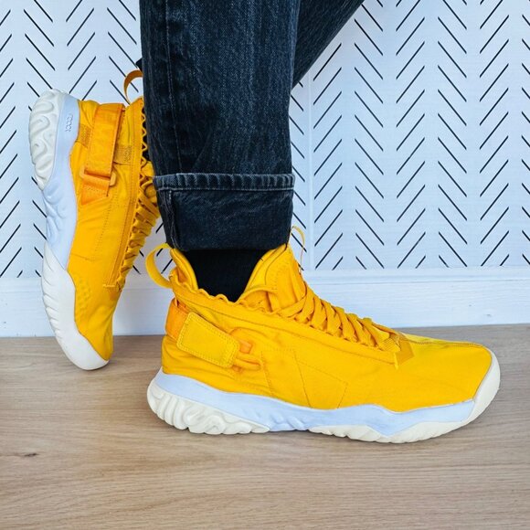 ❤️❤️Rare Nike Air Jordan Proto-React 10.5 Men Shoes Yellow Sneakers BV1654-701❤️